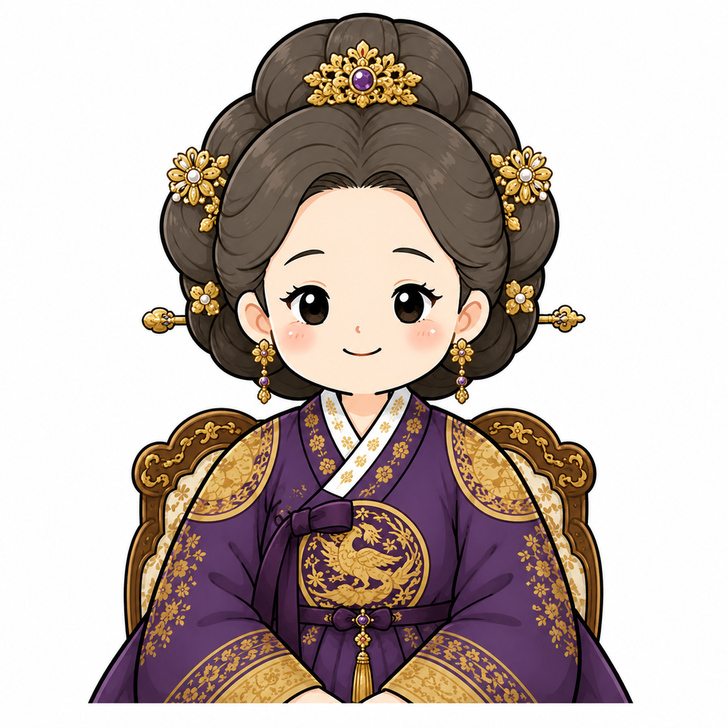 韓国時代劇の大妃(テビ・テビママ)のイラスト